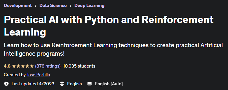Pictures · Udemy — Practical AI with Python and Reinforcement Learning 2023-4