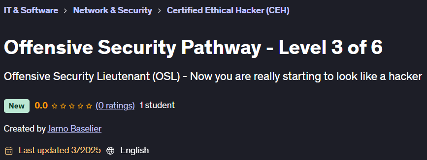 Pictures · Udemy — Offensive Security Pathway – Level 3 of 6 2025-3