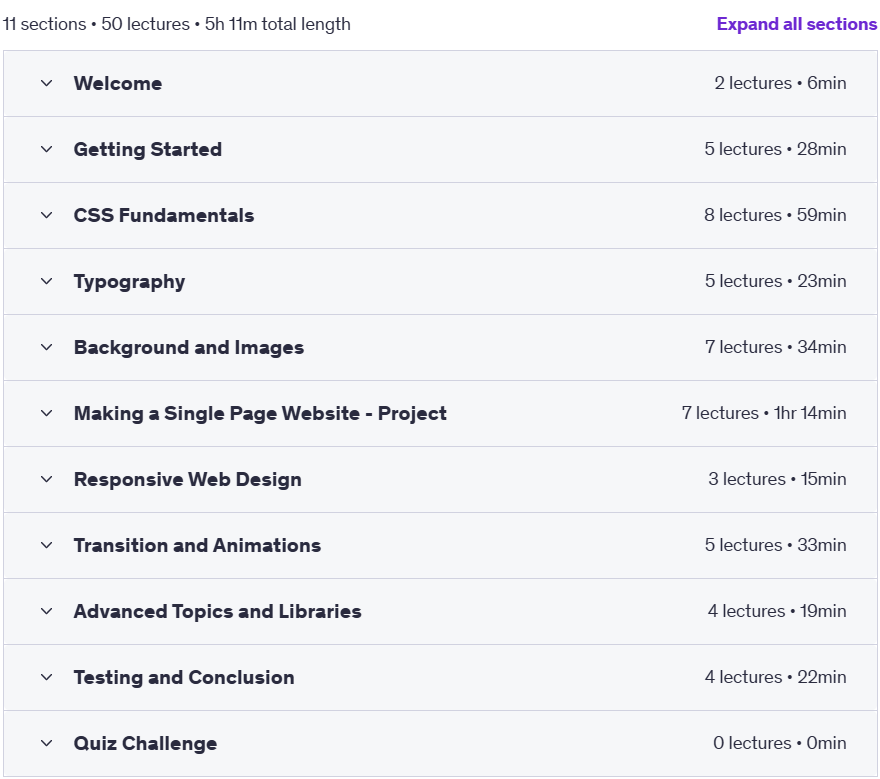 Course topics · CSS Fundamentals: Comprehensive Training for Web Developers 2023-10