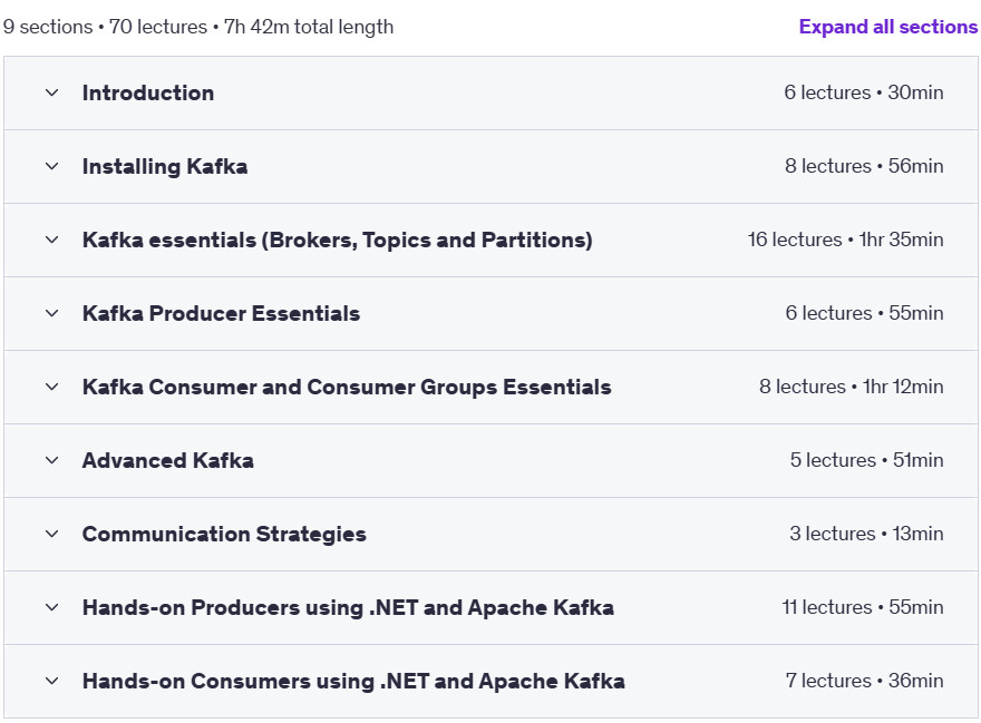 Course topics · Apache Kafka for Distributed Systems 2025-1