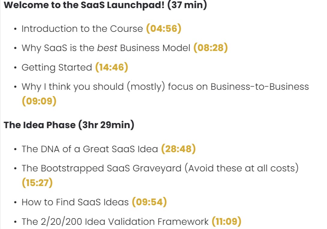 Temas del curso · MicroConf – El SaaS Launchpad 2025-7