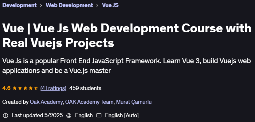Pictures · Udemy — Vue | Vue Js Web Development Course with Real Vuejs Projects 2023-9