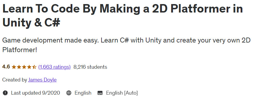 Pictures · Udemy — Learn To Code By Making a 2D Platformer in Unity & C# 2020-9