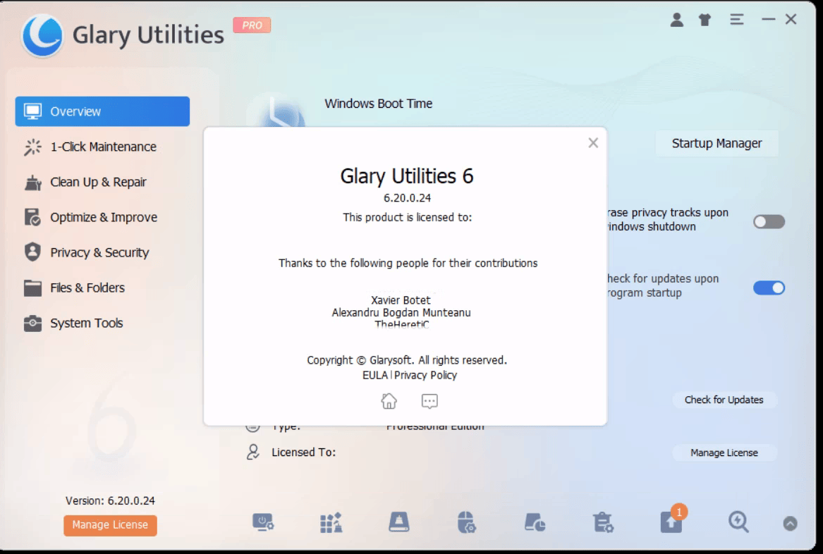 الصور · أدوات Glary Pro 6.44.0.48 + المحمول