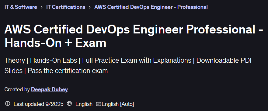 Images · AWS certifié DevOps Ingénieur professionnel – Hands-On + Exam 2024-12