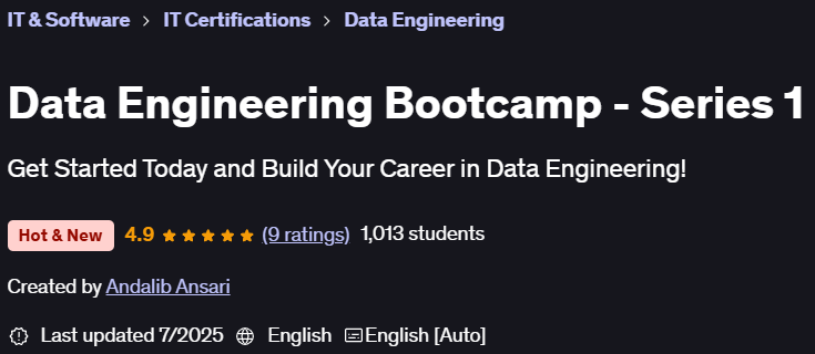 Pictures · Udemy — Data Engineering Bootcamp – Series 1 2025-7