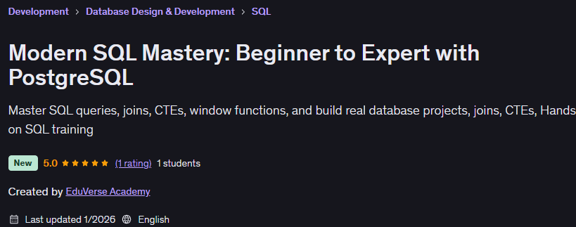 Bilder · Moderne SQL Mastery: Beginner zum Experten mit PostgreSQL 2026-1
