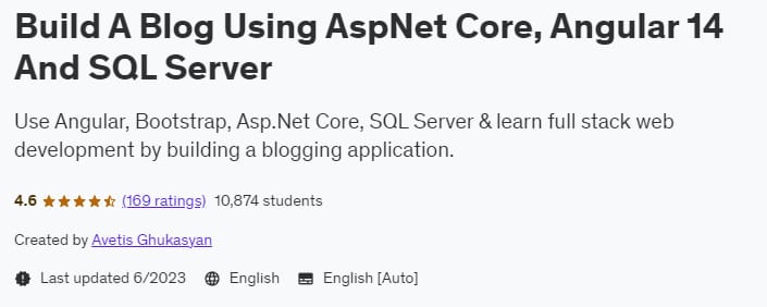 Pictures · Udemy — Build A Blog Using AspNet Core, Angular 14 And SQL Server 2020-11