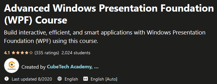 Pictures · Advanced Windows Presentation Foundation (WPF) Course 2020-8