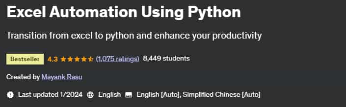 Pictures · Udemy — Excel Automation Using Python 2021-1