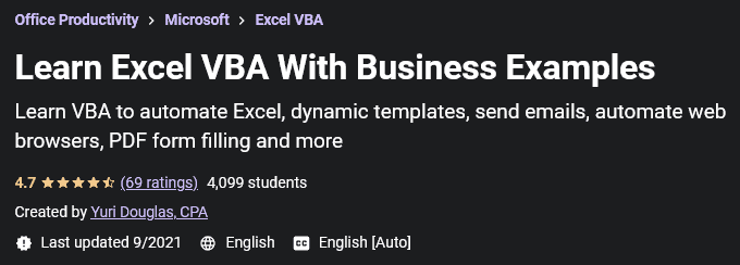 Pictures · Udemy — Learn Excel VBA With Business Examples 2021-8