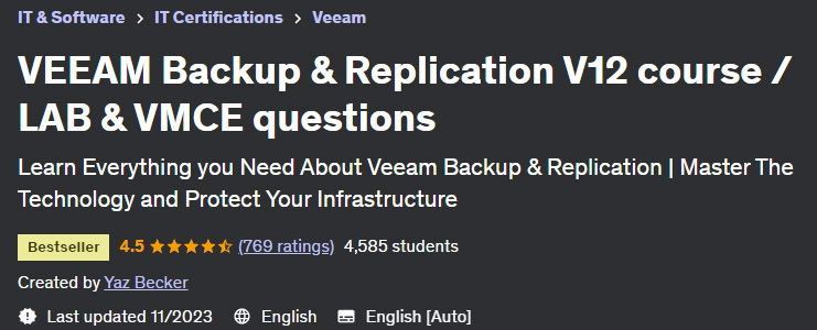 चित्र · VEEAM बैकअप और प्रतिक्रिया V12 पाठ्यक्रम / LAB और VMCE प्रश्न 2023-11