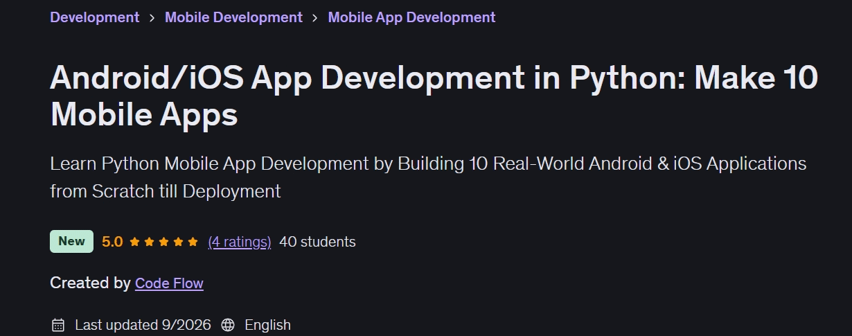 الصور · Android/iOS تطوير التطبيقات في Python: جعل 10 تطبيقات Mobile 2026-9