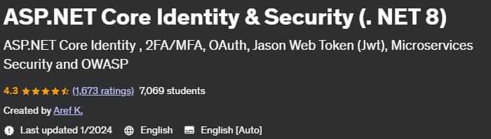 Pictures · Udemy — ASP.NET Core Identity & Security (. NET 8) 2023-2