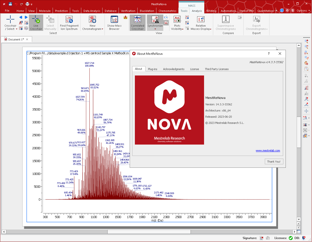 Bilder · Mestrelab Forschung Mnova v16.0.0.39276 Sieg /macOS