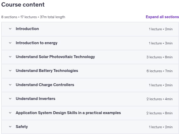Course topics · Udemy — Solar systems, Simplified 2025-6