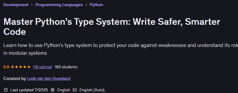 الصور · ماجستير Pythonنظام النوع: كتابة رمز أكثر أمانا 2025-7