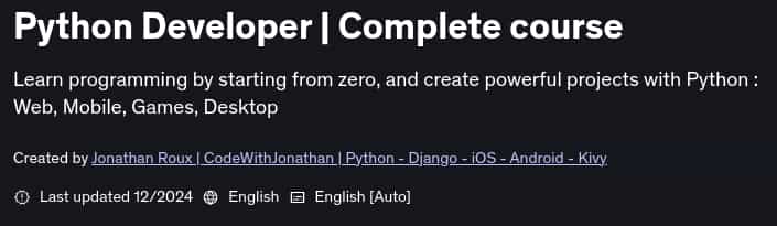 Pictures · Python Developer | Complete course 2024-12