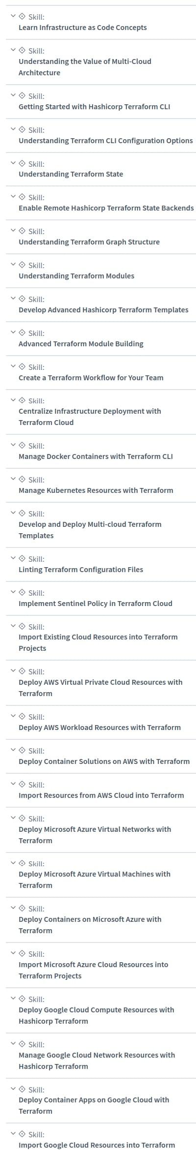 Course topics · CBTNuggets – HashiCorp Certified: Terraform Associate (003) Online Training 2022-12