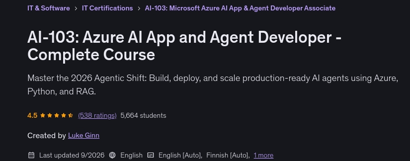 Bilder · AI-103von Azure AI App und Agent Entwickler – Vollkurs 2026-9