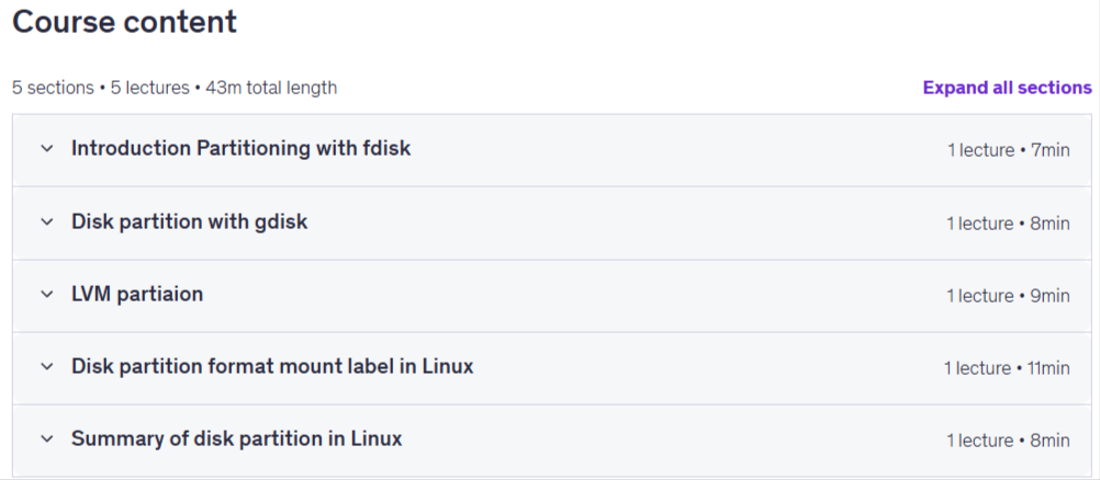 Course topics · Linux Partitioning & LVM: Hands-On Practical Guide 2026-8