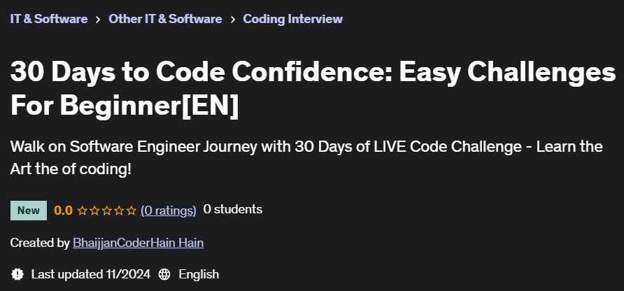 Pictures · 30 Days to Code Confidence: Easy Challenges For Beginner[EN] 2024-11