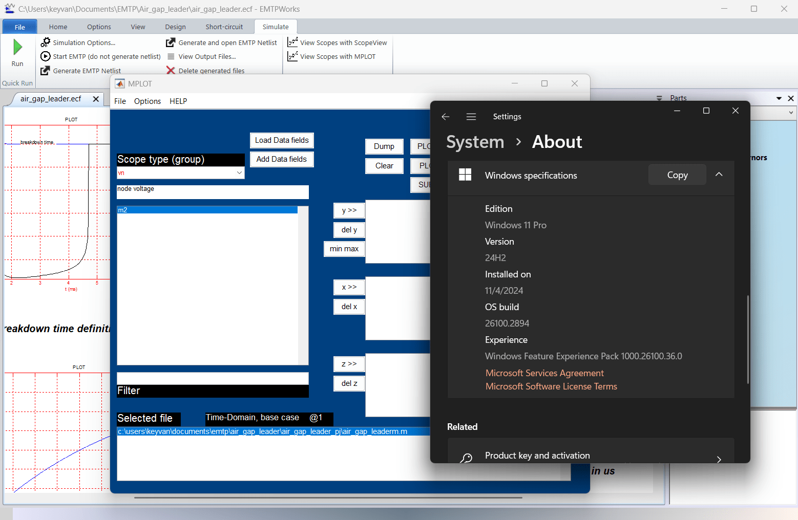 Pictures · EMTP 4.3.1 + PAMSUITE R2.6
