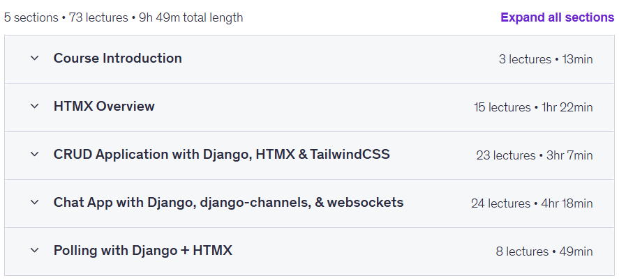 موضوعات الدورة · Django & HTMX – بناء تطبيقات الويب Hypermedia! 2025-10
