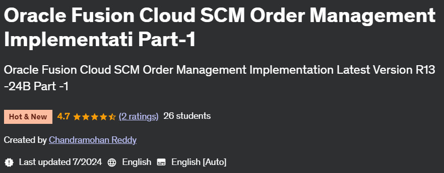 Pictures · Oracle Fusion Cloud SCM Order Management Implementati Part-1 2024-6