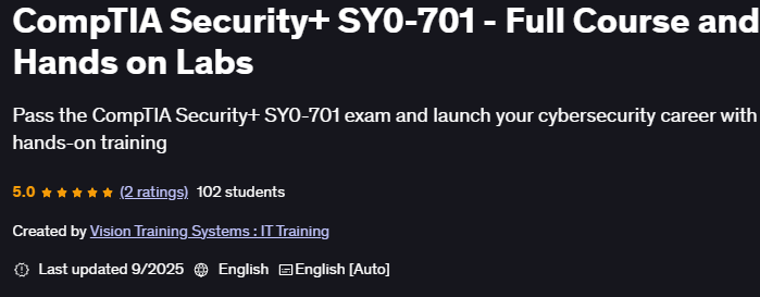 Imágenes · CompTIA Security+ Siguiente →701 – Curso completo y manos en los laboratorios 2025-6