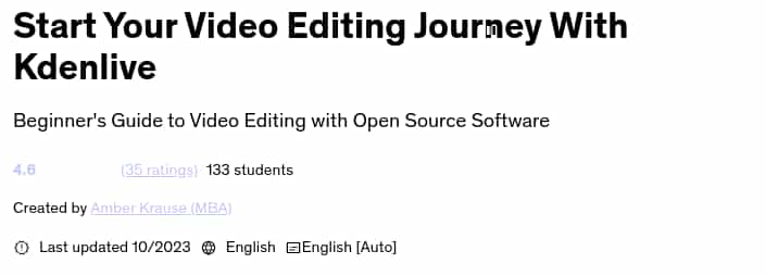 Bilder · Beginnen Sie Ihre Video-Editing-Tour mit Kdenlive 2023-10