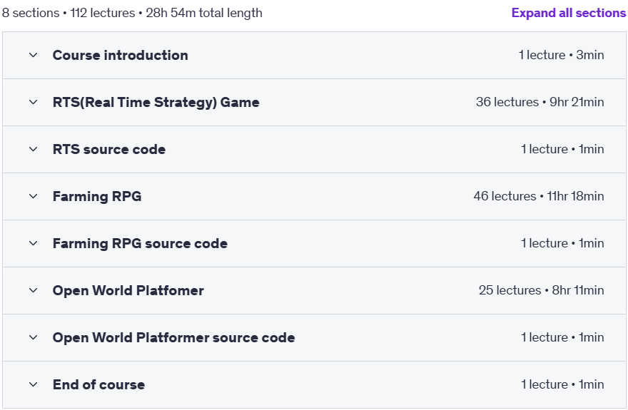 Course topics · Udemy — Complete Godot Advanced Course 2025-5