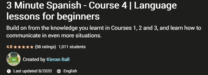 Pictures · Udemy — 3 Minute Spanish – Course 1-7 | Language lessons for beginners 2020-10