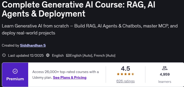 Imágenes · Generativo completo AI El curso: RAG AI Agentes y Despliegue 2025-12