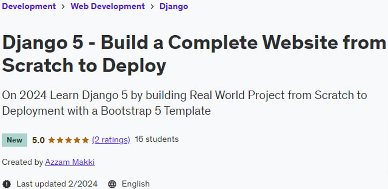 Pictures · Udemy — Django 5 – Build a Complete Website from Scratch to Deploy 2024-2