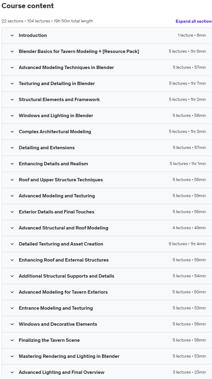 Course topics · Udemy — Blender 4 Creator Course Stylized 3D Models 2023-11