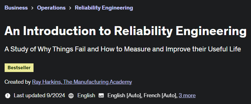 Pictures · Udemy — An Introduction to Reliability Engineering 2023-3