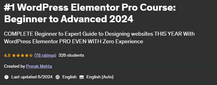 Pictures · Udemy — #1 WordPress Elementor Pro Course: Beginner to Advanced 2024 2024-1