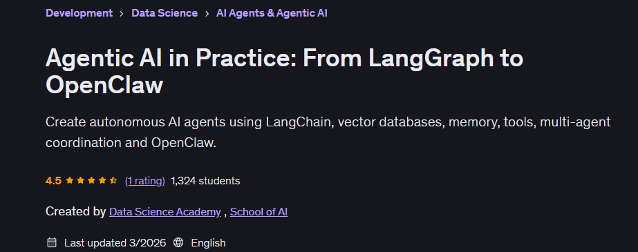 이미지 · 에이전트형 AI 실제로 : From LangGraph OpenClaw에 대하여 2026-3