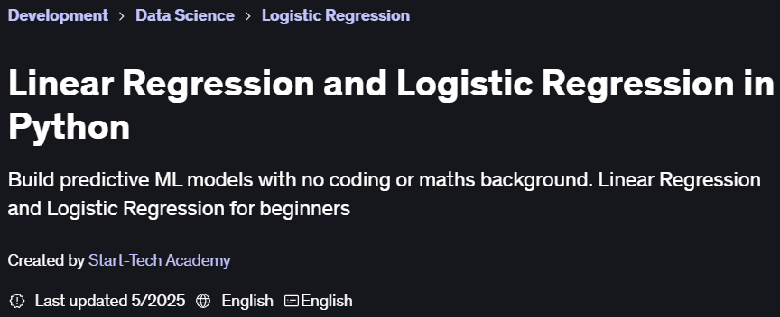 Pictures · Linear Regression and Logistic Regression in Python 2022-11