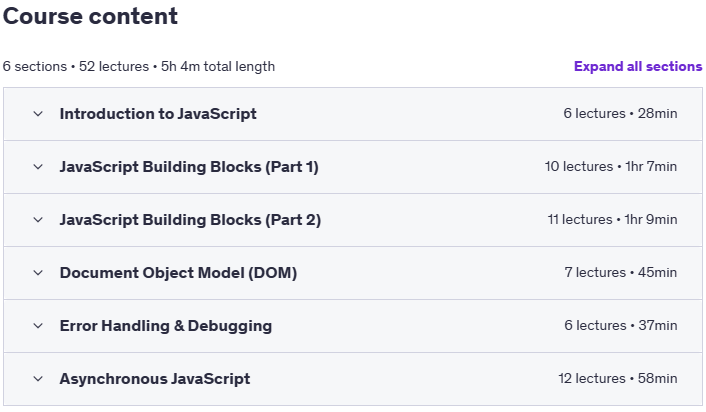 课程主题 · 完整的 JavaScript 跑步 2025从初学者到Pro 2025-4