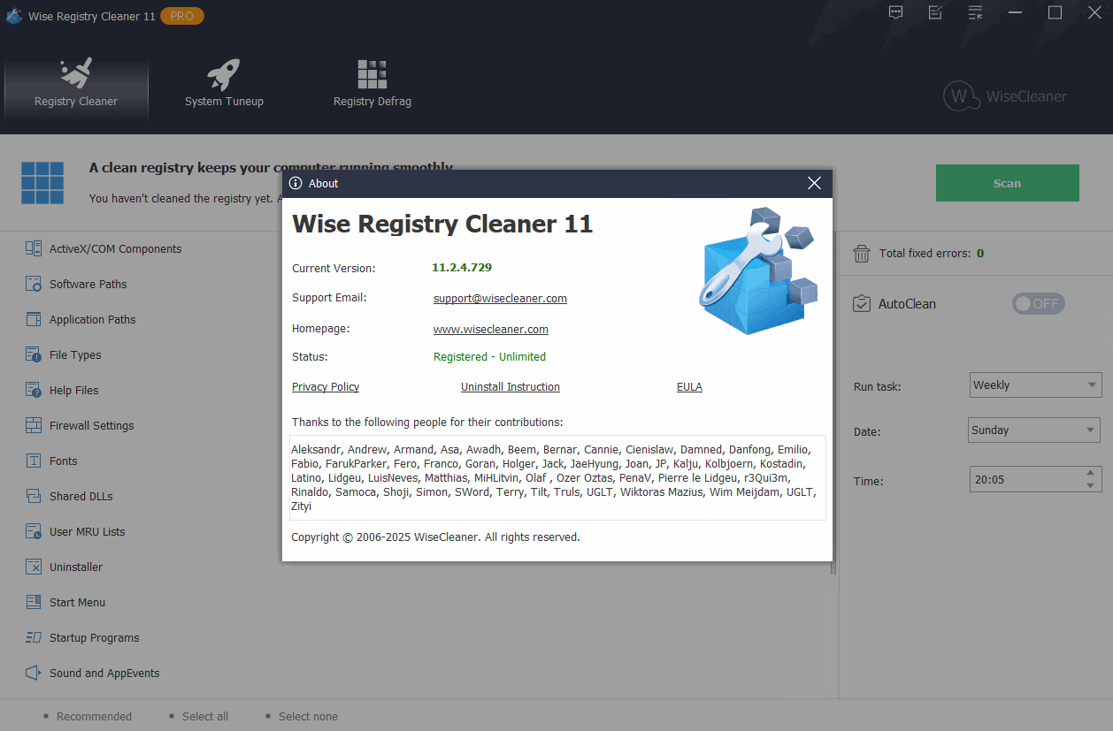 Bilder · Wise Registry Cleaner Pro 11.2.4.729 Mehrsprachige