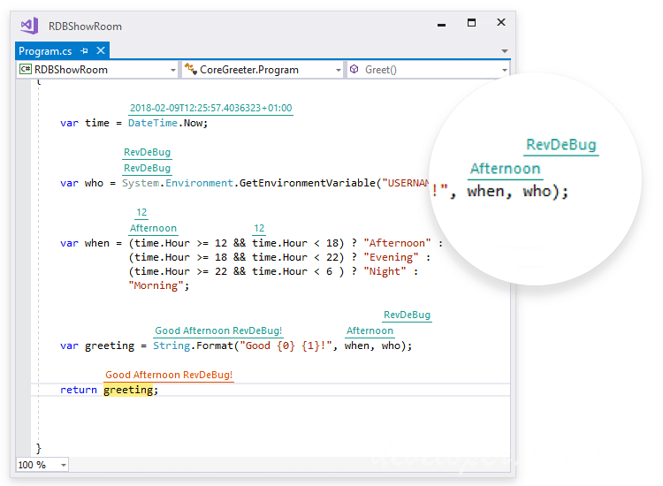 Pictures · RevDeBug 4.8.3.2867 – Record and Replay for .NET