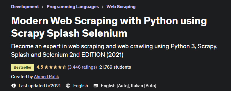 Pictures · Udemy — Modern Web Scraping with Python using Scrapy Splash Selenium 2021-5