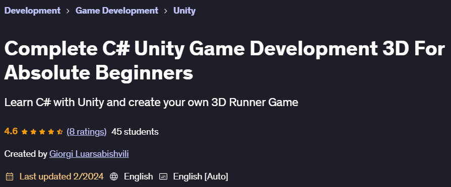 Pictures · Udemy — Complete C# Unity Game Development 3D For Absolute Beginners 2024-2