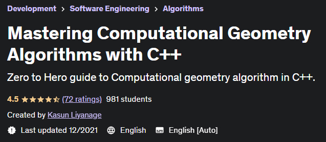 Pictures · Udemy — Mastering Computational Geometry Algorithms with C++ 2021-12