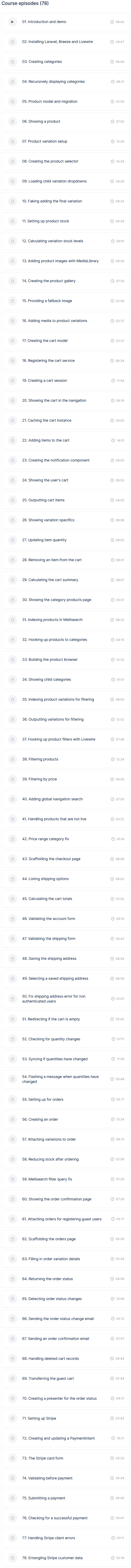 Course topics · CodeCourse — Build an E-Commerce Platform 2022-4
