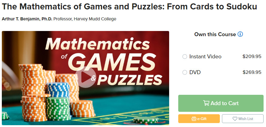 Pictures · The Mathematics of Games and Puzzles: From Cards to Sudoku 2019-11