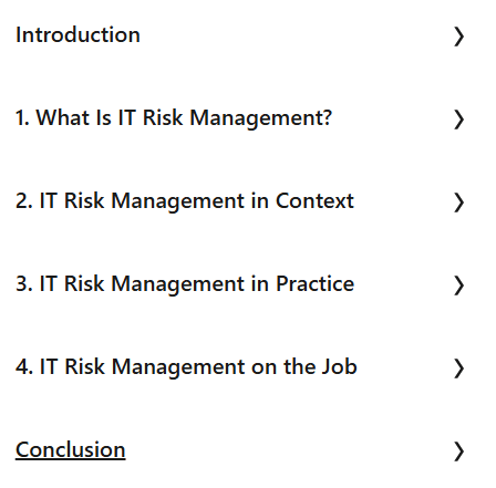 Course topics · IT and Cybersecurity Risk Management Essential Training 2024-9