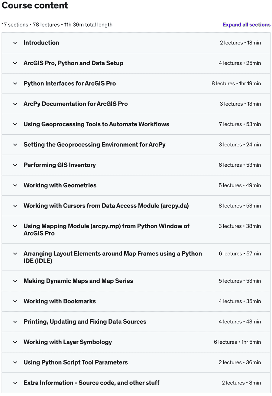 Course topics · ArcPy for Python Developers using ArcGIS Pro 2021-9
